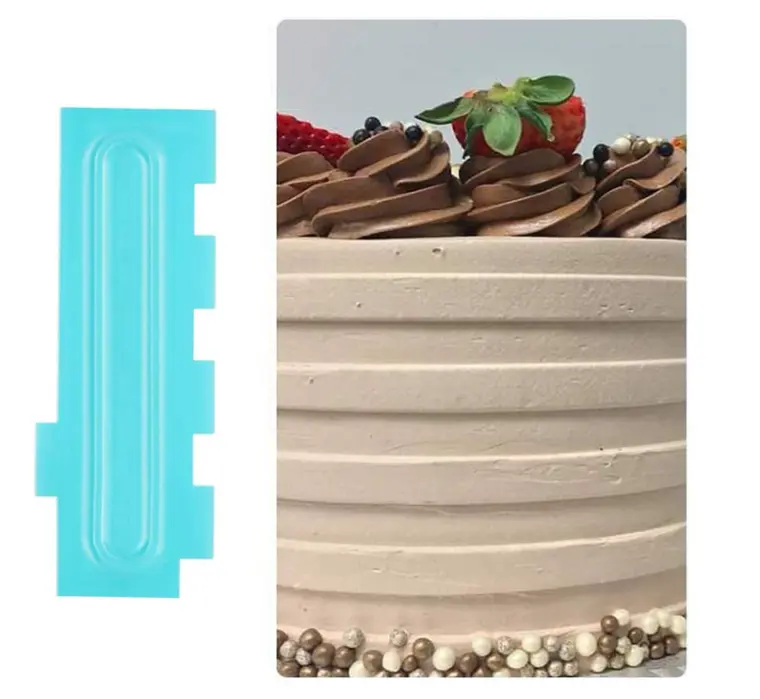 3 pcs Cake Decor Big Plastic Icing Comb Scraper Smoother Icing Fondant Cake Decorating Tool set ( Style 2 )
