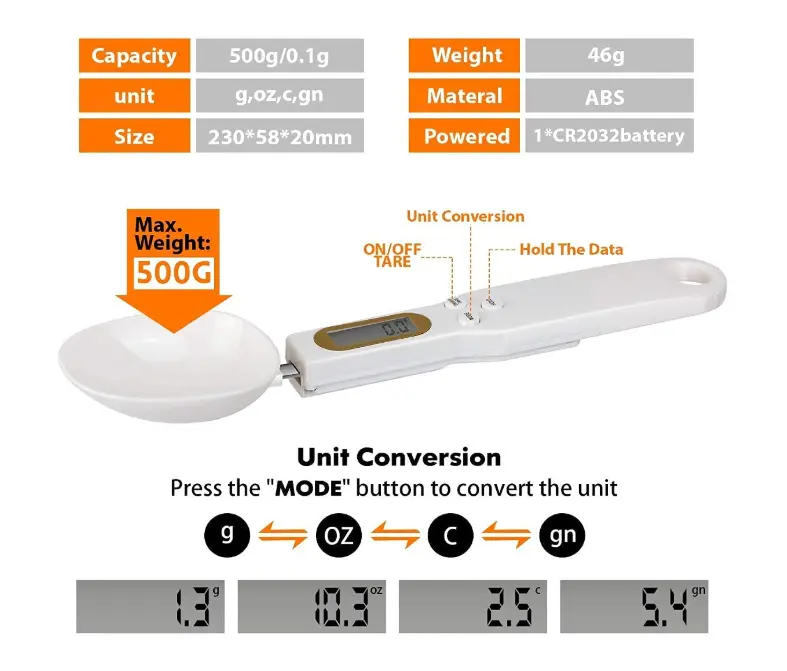Digital Food Spoon Scale