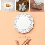 8.5 inch Paper Doilies | Round Placemats | Decorative Accessories | Disposable Paper Mats - White (140 pcs Pack)