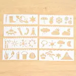 8 pcs Weather Theme Decoration icing Stencils set