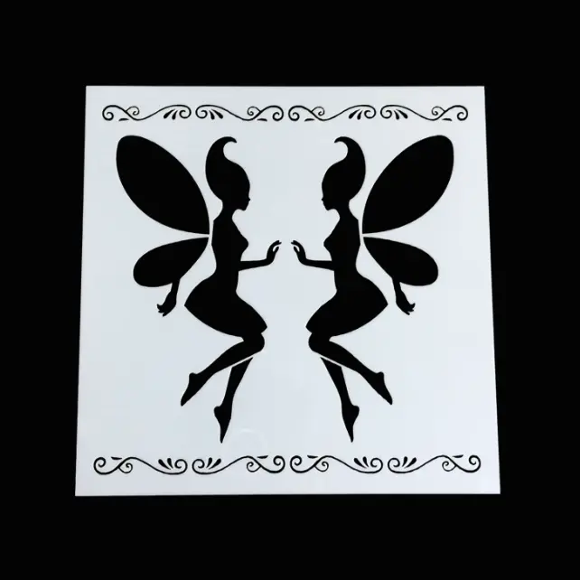 1 pcs Angel theme Decoration icing Stencil Style 2