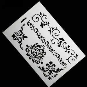 1 pcs Large Floral Pattern Decoration icing Stencils Style 46