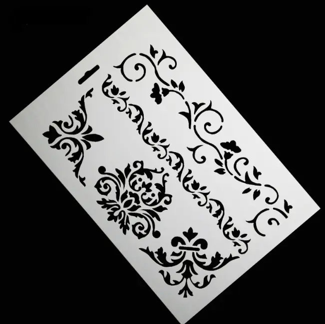 1 pcs Large Floral Pattern Decoration icing Stencils Style 46