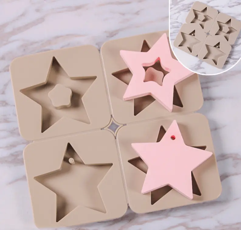 Star Aromatherapy Air Outlet Fragrance Wax Tablets Silicone Mould