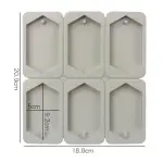 6 Cavity Polygon Shaped Aromatherapy Air Outlet Fragrance Wax Tablets Silicone Mould