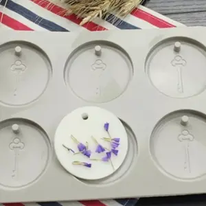 Circle Shaped Aromatherapy Air Outlet Fragrance Wax Tablets Silicone Mould
