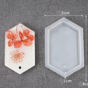 Single cavity Polygon Shaped Aromatherapy Air Outlet Fragrance Wax Tablets Silicone Mould
