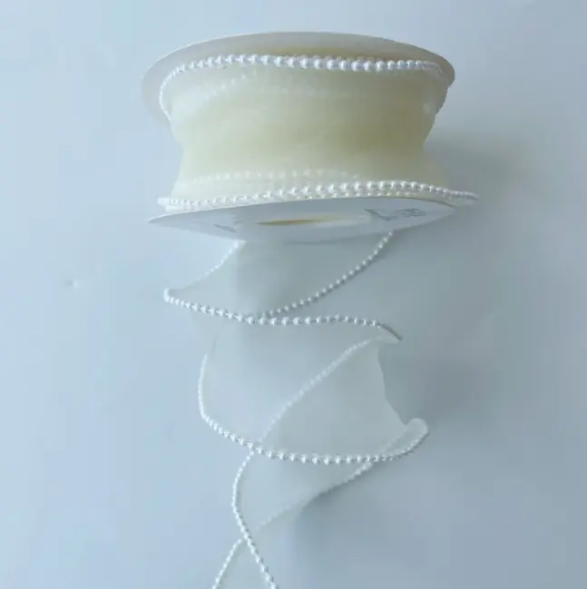 2 meter Pearl theme Yellow colour muti purpose ribbon