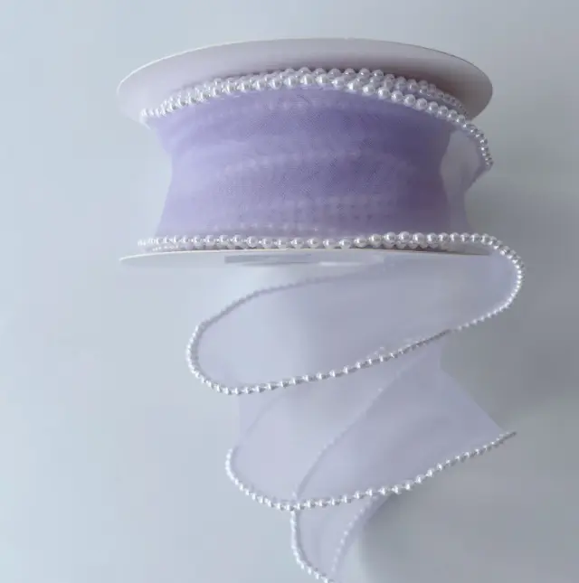 2 meter Pearl theme Purple colour muti purpose ribbon