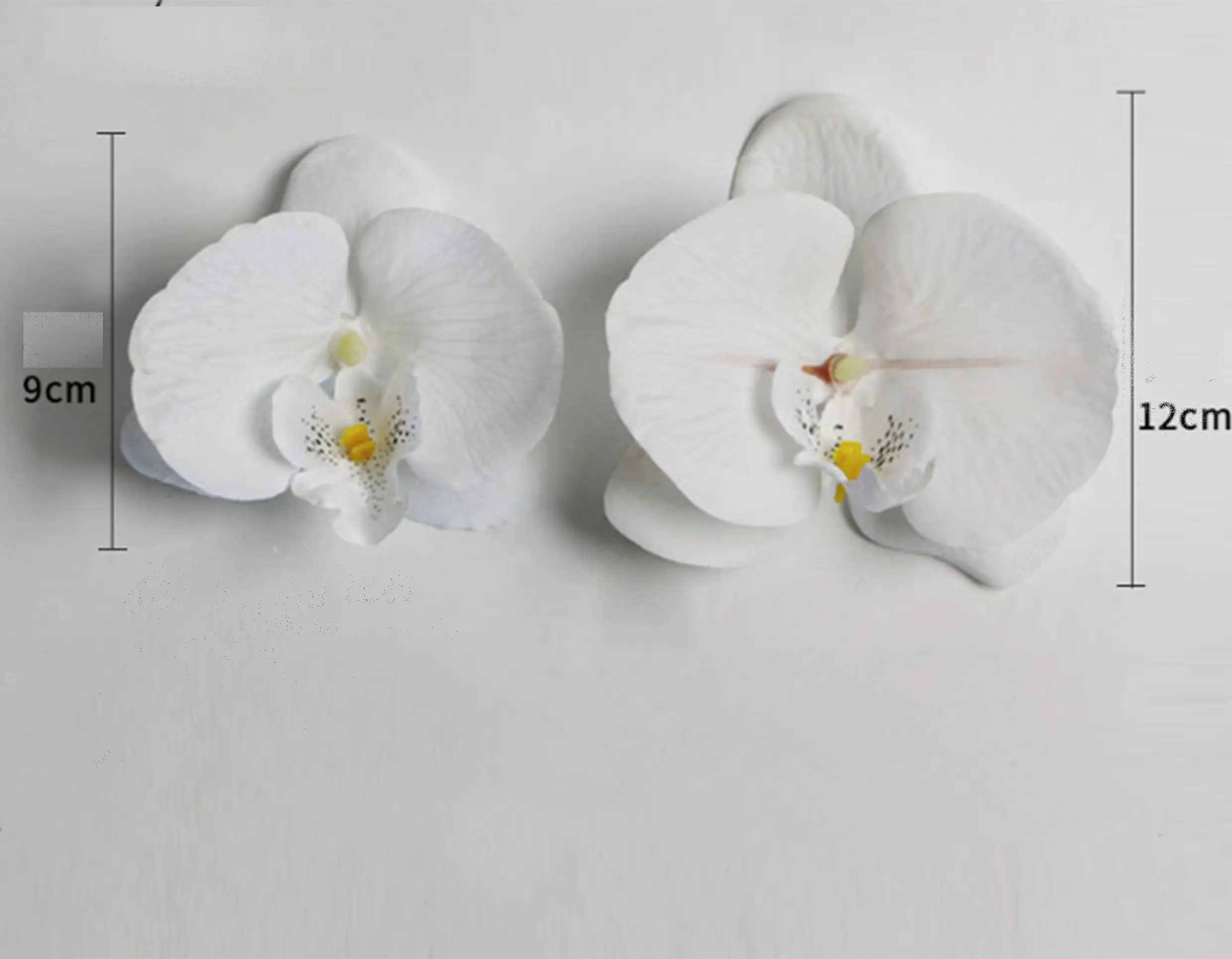 2 pcs Large and small Orchid artificial flower cake topper Set