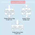 3 pcs Easter chicken rabbit egg cookie Theme Cookie Cutter set