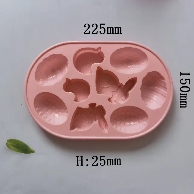 9 Cavity Easter Bunny Egg theme Silicone Mould Style 1