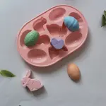 9 Cavity Easter Bunny Egg theme Silicone Mould Style 1