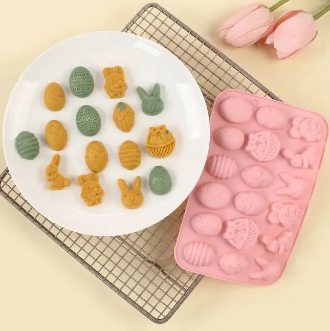 24 Cavity Easter Rabbit theme Silicone Mould