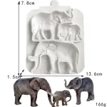 2 Cavity Elephant silicone mould