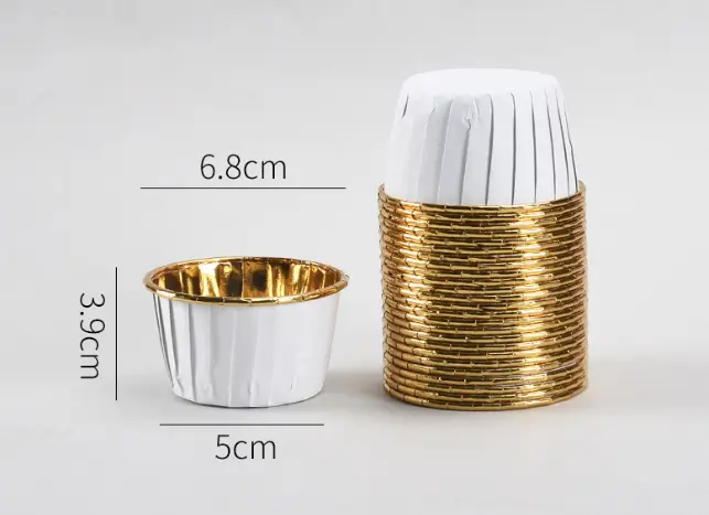 White Aluminum Foil Baking Cups / Muffin Cups (50 pieces)