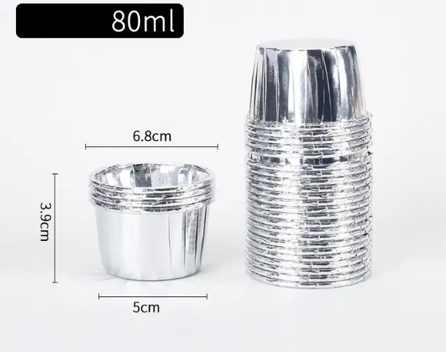 Gold Colour Aluminum Foil Baking Cups / Muffin Cups (50 pieces)
