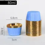 Blue Aluminum Foil Baking Cups / Muffin Cups (50 pieces)