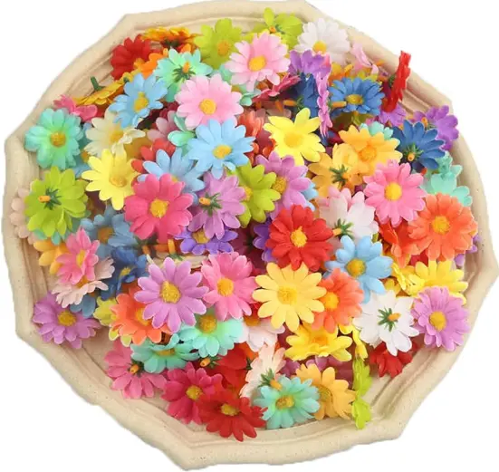 10 pcs Cute Daisy artificial flower cake topper