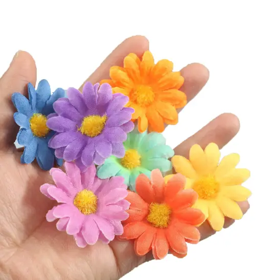10 pcs Cute Daisy artificial flower cake topper