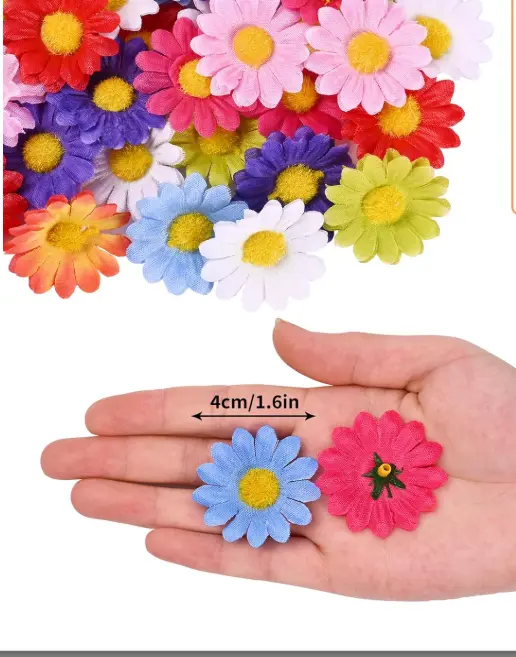 10 pcs Cute Daisy artificial flower cake topper