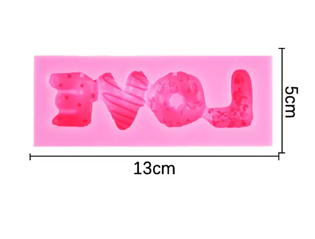 Candy Shaped Love Word silicone mould