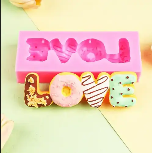 Candy Shaped Love Word silicone mould