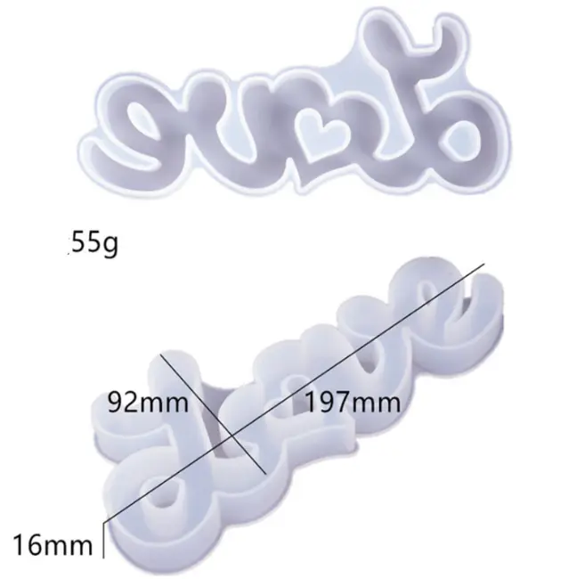 Large 3D love silicone Mould Style 2