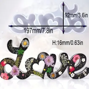 Large 3D love silicone Mould Style 2