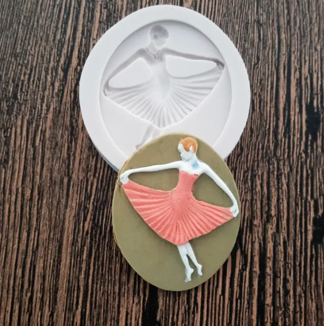 Cute Dancing Ballerina Silicone Mould Style 3