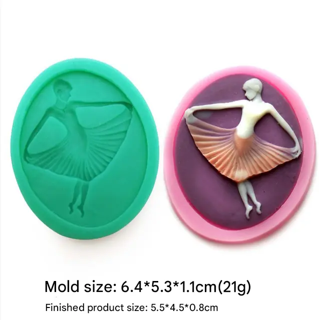 Cute Dancing Ballerina Silicone Mould Style 3