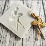Cute Dancing Ballerina Silicone Mould Style 2