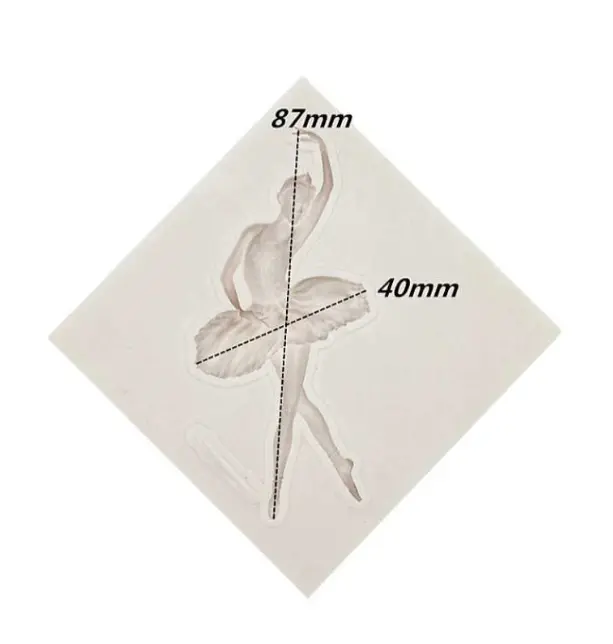 Cute Dancing Ballerina Silicone Mould Style 2