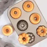 Non Stick 6 Cavity Doughnut Muffin Tray Style 1