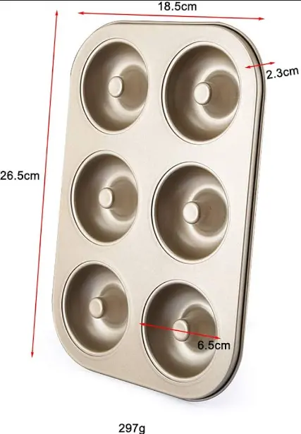 Non Stick 6 Cavity Doughnut Muffin Tray Style 2
