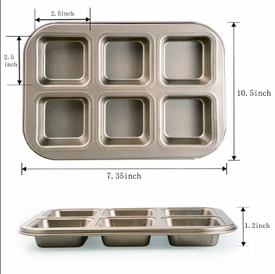 6 Cavity Brownie Muffin Tray