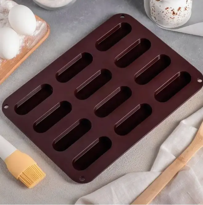 12 Cavity Eclair Silicone Mould