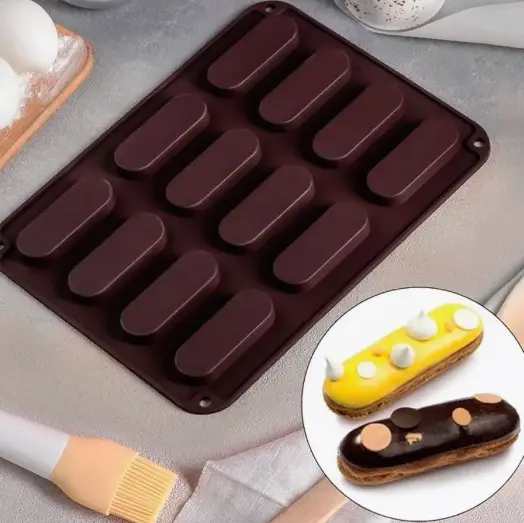12 Cavity Eclair Silicone Mould