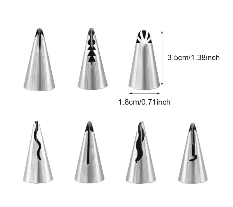 7 pcs Frill Icing Piping Nozzle set