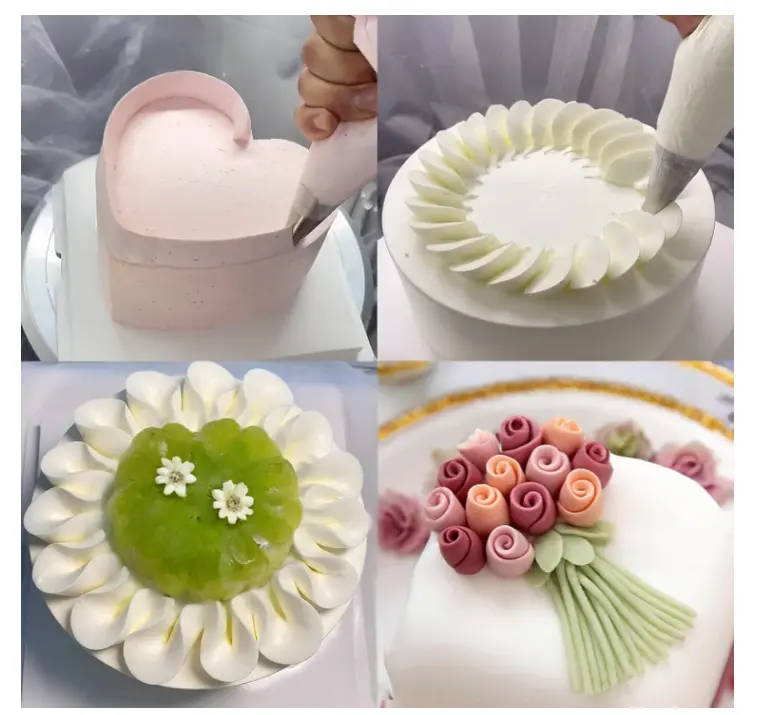 3 pcs V-shaped Wave Icing Piping Nozzle set