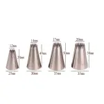 Russian Nozzles Open Star Tips Set of 4 Pcs