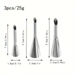 Cream Puff Filling Tip,Eclair Piping Tip,Long Puff Nozzle Tip Decorating Tool for Donuts,Cupcakes,Pastry,3 Pcs