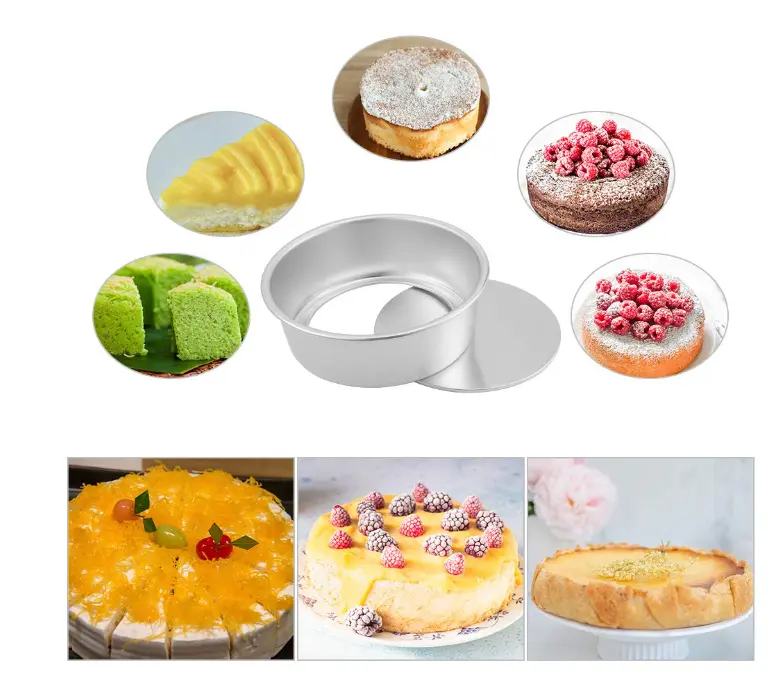 Aluminum Tapered Round Cake Push Pan Removable Bottom Cake Mould (14 inch)