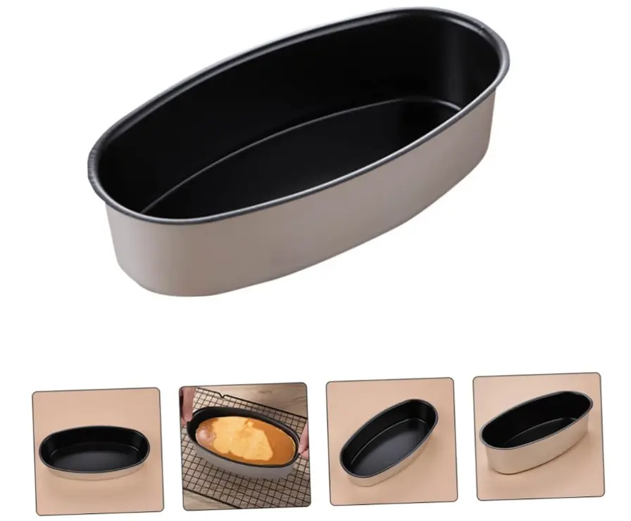 Non-Stick Cake Pan 9 Inch Oval Shape Non-Stick Aluminum Cheese Pan