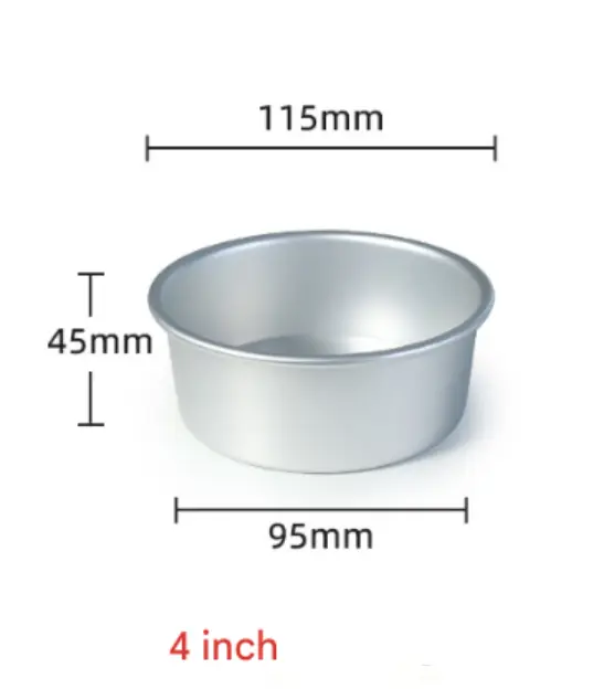 Aluminum Round Cake Pan Mould (4 inch)