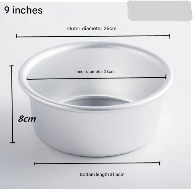 Aluminum Round Cake Pan Mould (9 inch)