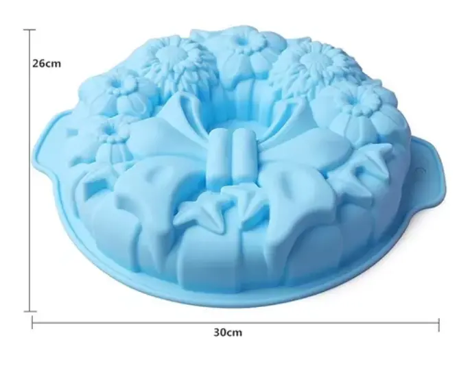 Large Bow with flowers shape Non-Stick Flexible Cake Mould