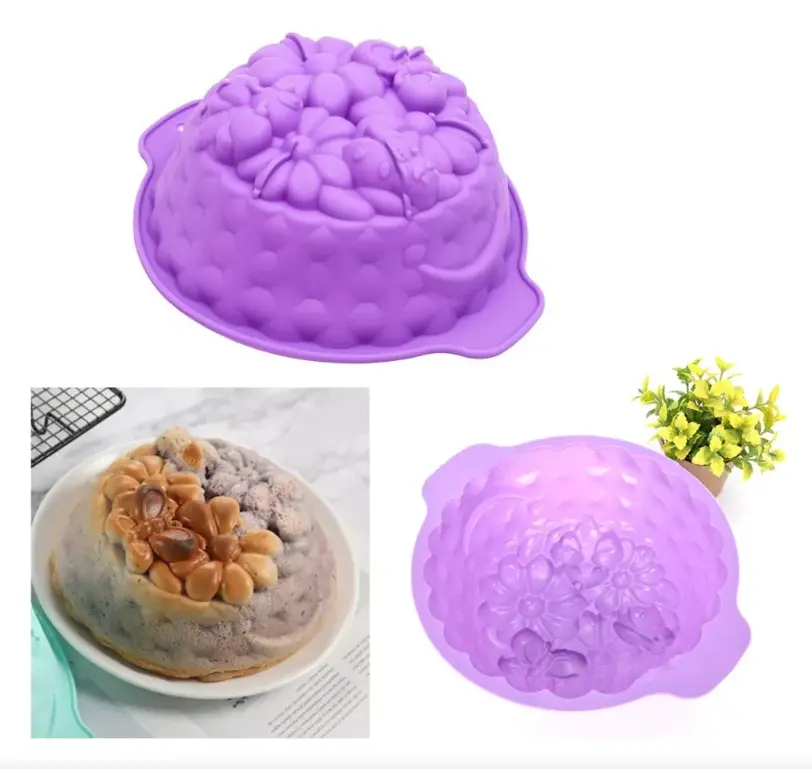 Butterflies with flowers shape Non-Stick Flexible Cake Mould