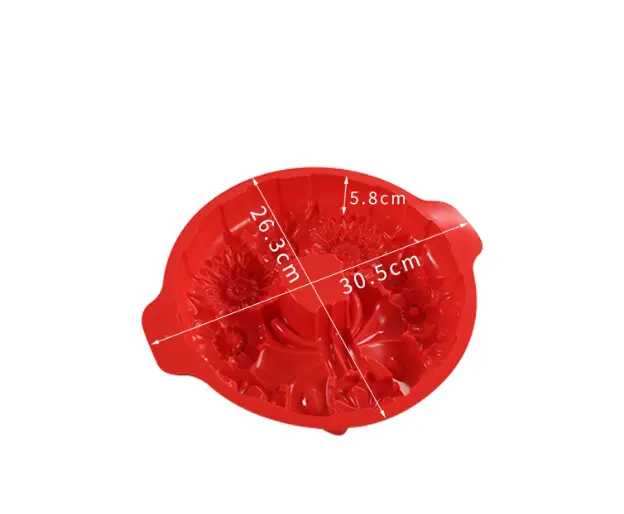 Large Bow with flowers shape Non-Stick Flexible Cake Mould