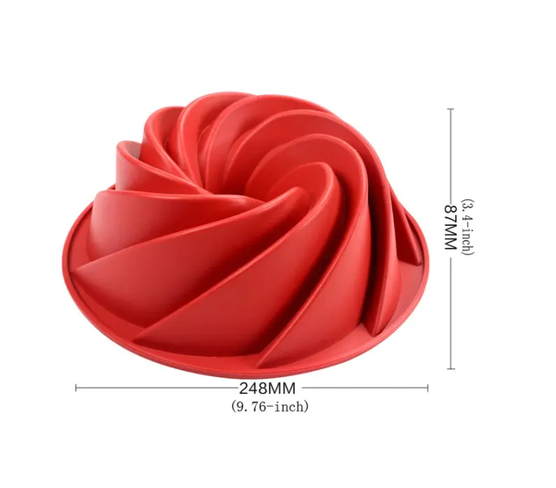 Spiral Bunt shape Non-Stick Flexible Cake Mould